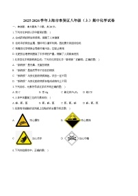 2025-2026学年上海市奉贤区八年级（上）期中化学试卷（有答案和解析）