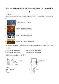 2025-2026学年广东省茂名市高州市十二校九年级（上）期中化学试卷（含答案）