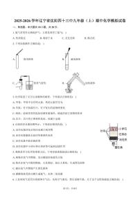 2025-2026学年辽宁省沈阳四十三中九年级（上）期中化学模拟试卷（含答案）