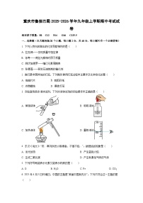 重庆市鲁能巴蜀2025-2026学年九年级上学期期中考试 化学试卷（学生版）