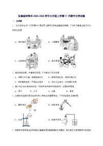 安徽省蚌埠市2025届九年级上册11月期中考试化学试题-附答案