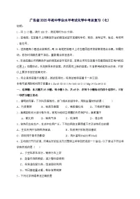 广东省2025年初中学业水平考试中考化学总复习（七）-含答案