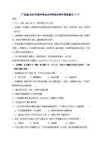 广东省2025年初中学业水平考试中考化学总复习（一）-含答案