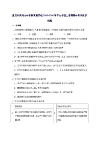 重庆市凤鸣山中学2025届九年级上册期中考试化学试题-附答案