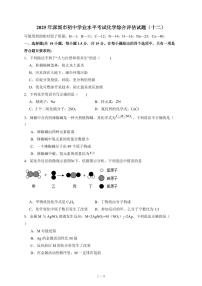 广东省深圳市2025年初中学业水平考试化学综合评估试卷（十二）（含答案）