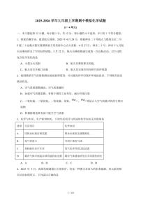 安徽省合肥市第二十九中学2025~2026学年九年级上学期期中模拟考试化学试卷（含答案）