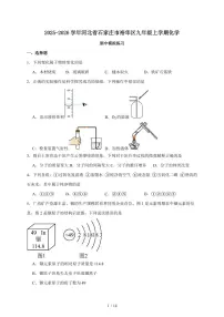 河北省石家庄市裕华区2025~2026学年九年级上学期期中模拟化学练习（含答案）