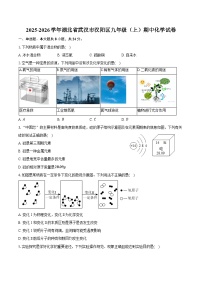 2025-2026学年湖北省武汉市汉阳区九年级（上）期中化学试卷（含答案）