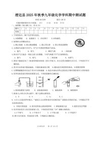 海南澄省迈县2025-2026学年九年级上学期期中考试化学试题
