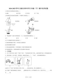 2024-2025学年上海市风华中学八年级（下）期中化学试卷（含答案）