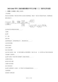 2025-2026学年上海市浦东模范中学九年级（上）期中化学试卷（含答案）