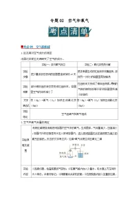 专题02 空气与氧气（word）2025-2026学年九上初中化学人教版2024期末复习学案知识点+习题