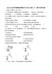 2025-2026学年湖南省常德市石门县九年级（上）期中化学试卷-自定义类型