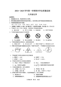 江苏省南京市建邺区2024-2025学年九年级上学期期末考试化学试题