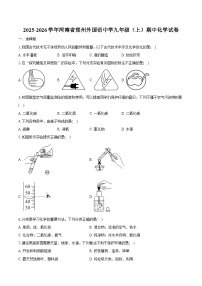 2025-2026学年河南省郑州外国语中学九年级（上）期中化学试卷（含答案）