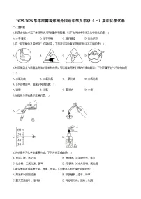 2025-2026学年河南省郑州外国语中学九年级（上）期中化学试卷（含答案）