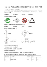 2025-2026学年湖北省武汉市汉阳区四校九年级（上）期中化学试卷（含答案）