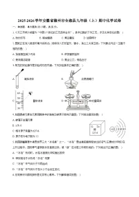 2025-2026学年安徽省滁州市全椒县九年级（上）期中化学试卷（含答案+解析）
