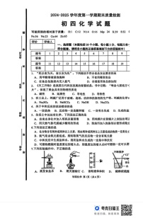 山东省淄博市临淄区2024-2025学年九年级上学期1月期末化学试题