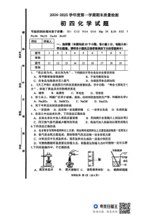 山东省淄博市临淄区2024-2025学年九年级上学期1月期末化学试题
