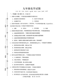 山东省淄博市周村区2024-2025学年九年级上学期期末考试化学试题