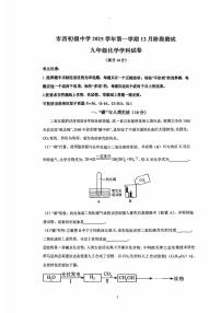 上海市市西初级中学2025-2026学年九年级上学期12月阶段练习化学试卷
