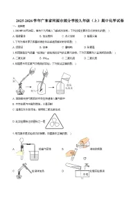 2025-2026学年广东省河源市部分学校九年级（上）期中化学试卷（含答案）