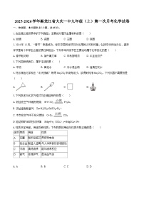 2025-2026学年黑龙江省大庆一中九年级（上）第一次月考化学试卷-自定义类型