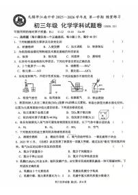 江苏省无锡市江南中学2025-2026学年九年级上学期12月月考化学试卷