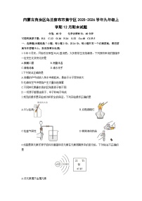 内蒙古自治区乌兰察布市集宁区2025-2026学年九年级上学期12月期末化学试卷（学生版）