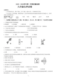 河南省安阳市第三十三中学2025-2026学年九年级上学期第三次月考化学试卷
