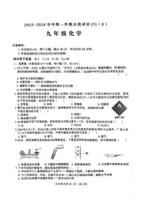 河南省周口市郸城县2025-2026学年九年级上学期12月月考化学试题