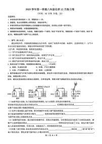 上海市同洲模范学校2025-2026学年八年级上学期12月月考化学试卷