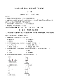 2024年中考化学（泰州）第一次模拟考试（含答案）