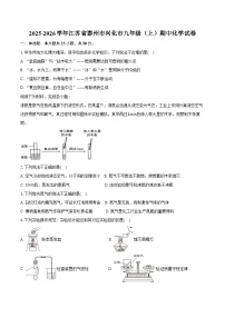 2025-2026学年江苏省泰州市兴化市九年级（上）期中化学试卷（含答案）