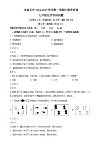 福建省龙岩市第五中学九年级上学期期中考试化学试卷（解析版）-A4