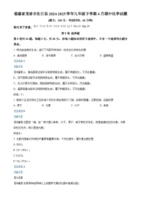福建省龙岩市长汀县九年级下学期4月期中化学试题（解析版）-A4