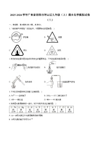 2025-2026学年广东省深圳市坪山区九年级（上）期末化学模拟试卷（二）（含答案）