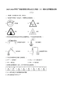 2025-2026学年广东省深圳市坪山区九年级（上）期末化学模拟试卷（二）（含答案）