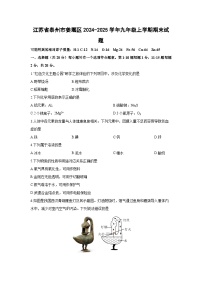 江苏省泰州市姜堰区2024-2025学年九年级上学期期末化学试卷（学生版）