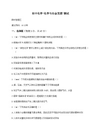 初中化学化学与社会发展 测试及分析