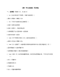 初中化学九年级全一册第一单元 溶 液 同步练及答案