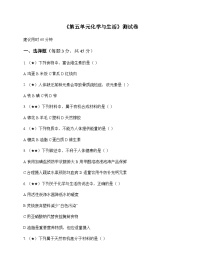初中化学九年级全一册第五单元 化学与生活 测试卷及分析