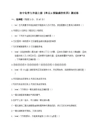 初中化学九年级上册单元6 探秘碳的世界 测试卷及深度剖析