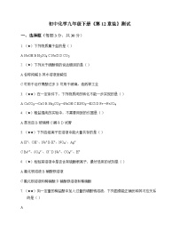 初中化学九年级下册第12章 盐 测试及答案