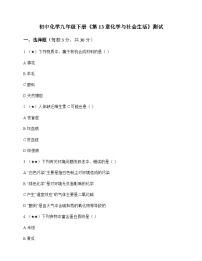 初中化学九年级下册第13章 化学与社会生活 测试及深度解析