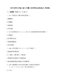 初中化学九年级上册专题5 化学变化及其表示 同步练及深度剖析
