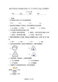 重庆市西南大学附属中学校2025-2026学年九年级上学期期中化学试题