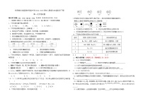 甘肃省古浪县泗水初级中学2024-2025学年人教版九年级化学下册第一次月考试卷无答案