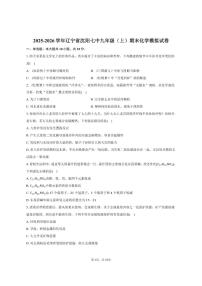 2025-2026学年辽宁省沈阳七中九年级（上）期末化学模拟试卷（有答案）
